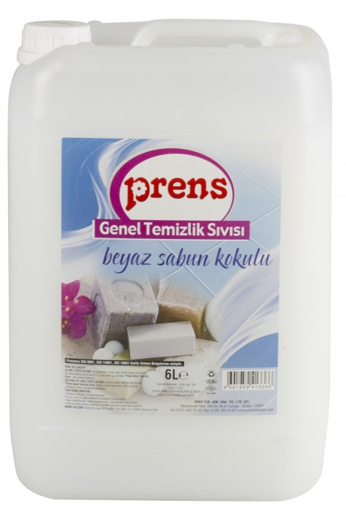 Genel Temizlik Sıvısı Beyaz Sabun Kokulu 6 L